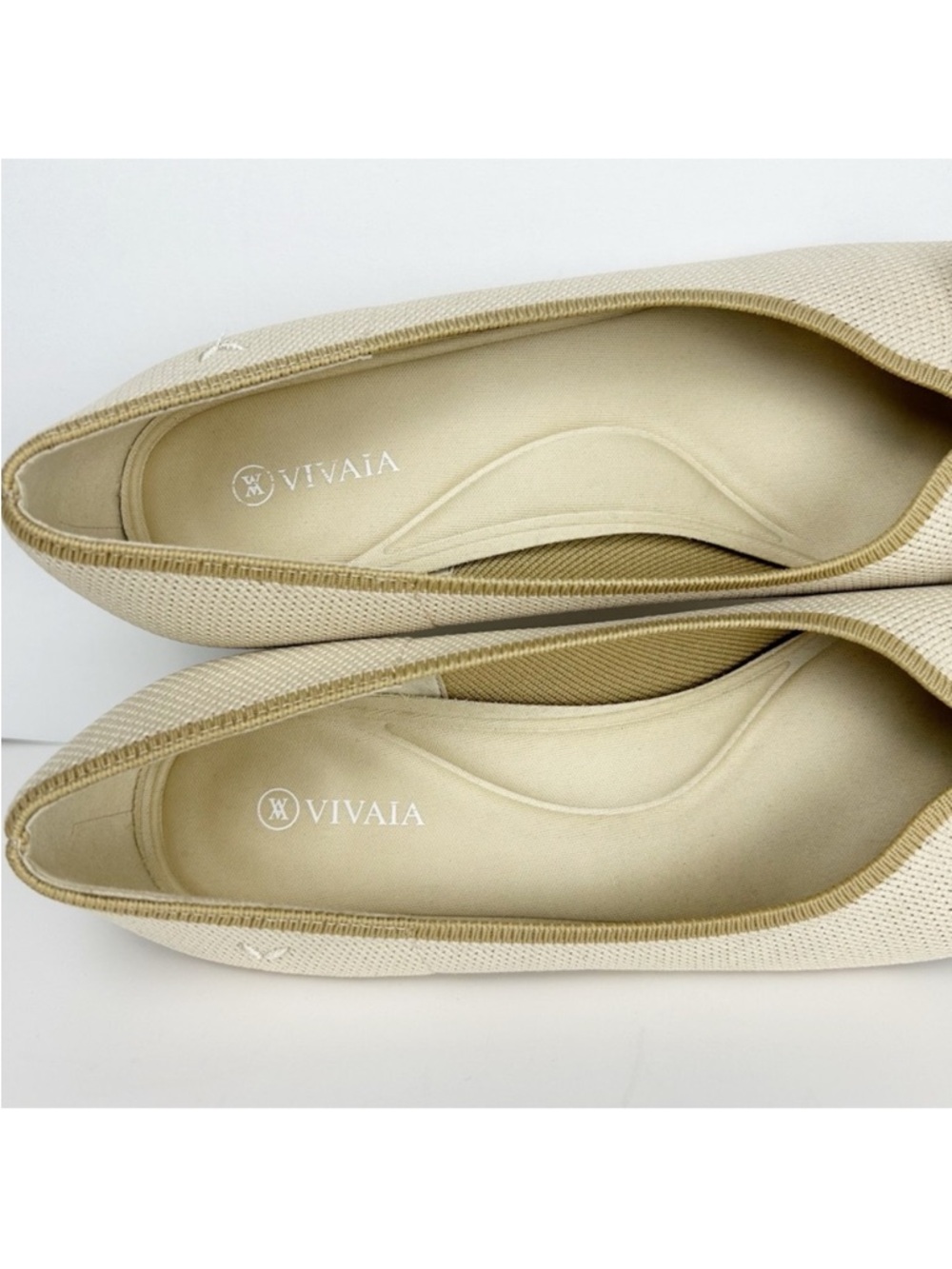 Vivaia Serena Pointed Toe Bow Detail Cream Ivory Slip On Kitten Heel EU 42 - Picture 11 of 14